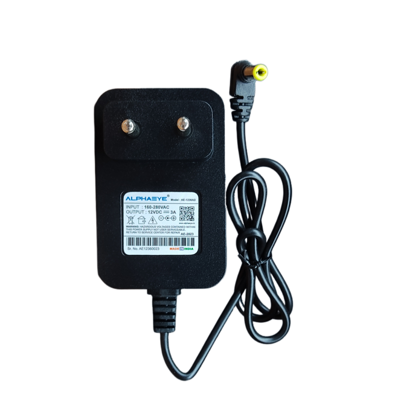 ALPHAEYE AE-1236 AD Switch Mode Power Supply - 12V 3A for NVR/DVR ALPHAEYE AE-1236 AD Switch Mode Power Supply - 12V 3A for NVR/DVR
