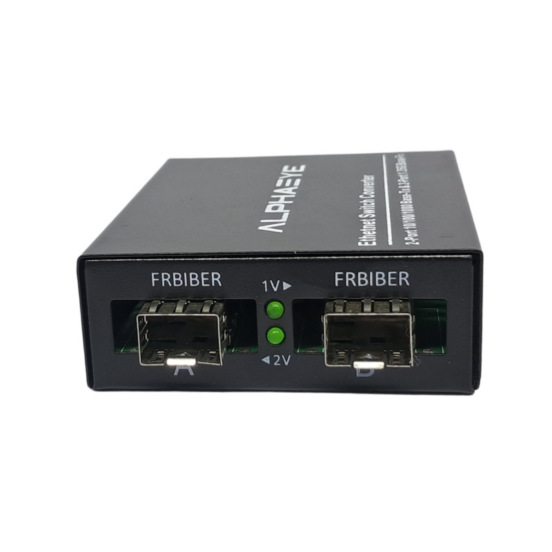 AlphaEye AE-F2002SFP Media Converter – Gigabit PoE & SFP Ports, Easy Setup