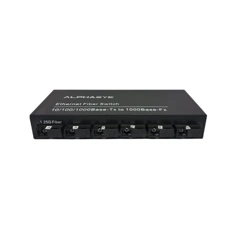 Alphaeye AE-2006FMC Media Converter - 2 Ethernet Ports & 6 SC Fiber Ports