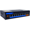 ALPHAEYE AE-81120 8-Port PoE Switch | 10/100 Mbps with Uplink, VLAN, and Lightning Protection
