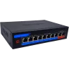 ALPHAEYE AE-81120G 8-Port PoE Switch | 10/100/1000 Mbps, 16 Gbps Bandwidth, VLAN, and Lightning Protection
